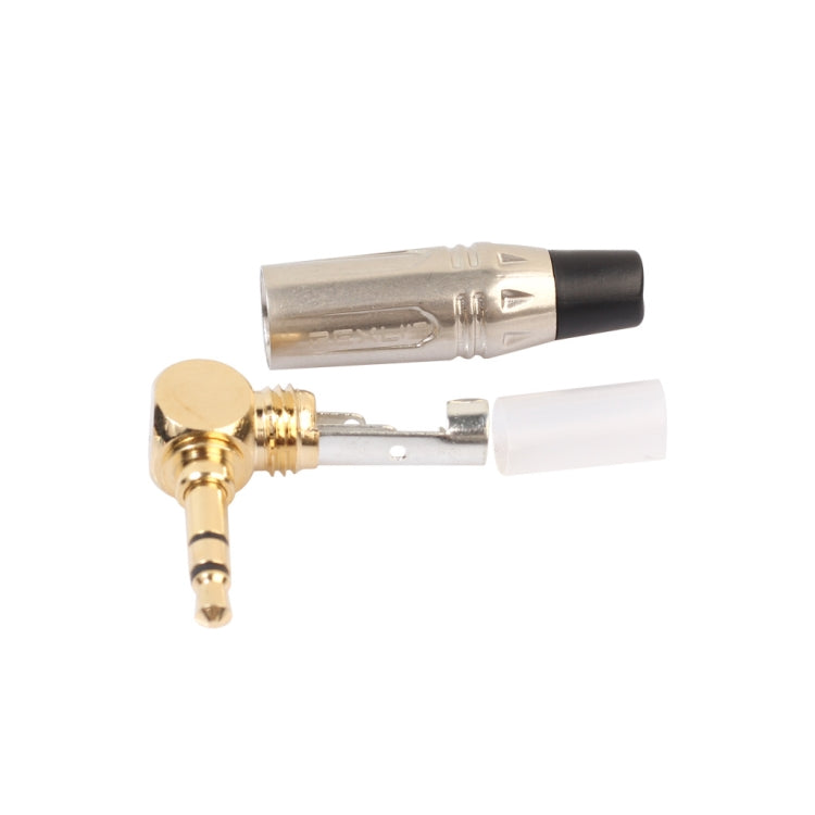 Zinc Alloy L-Shaped 90 Degree 3.5mm Stereo Headset Wire Welding Plug - Audio Adapter by buy2fix | Online Shopping UK | buy2fix