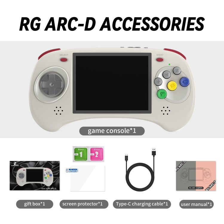 ANBERNIC RG ARC-D Handheld Game Console 4-Inch IPS Screen Linux / Android 11 System Portable Video Arcade 128G(Gray) - Pocket Console by ANBERNIC | Online Shopping UK | buy2fix