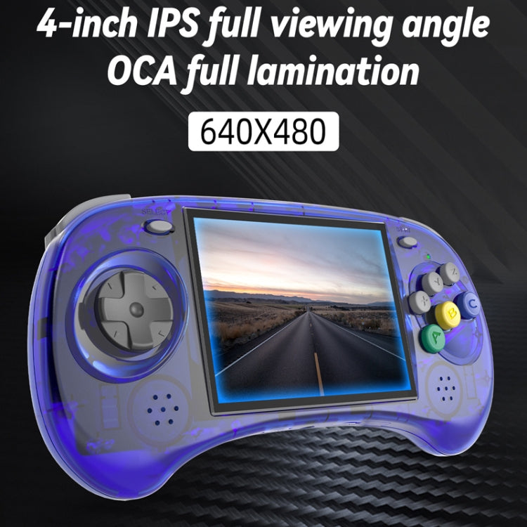 ANBERNIC RG ARC-S Handheld Game Console 4-Inch IPS Screen Linux System Portable Video Arcade 128G(Transparent Blue) - Pocket Console by ANBERNIC | Online Shopping UK | buy2fix
