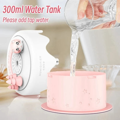 M328 Mini USB Plug-in Desktop Night Light Cartoon Cake Silent Spray Humidifier(Pink) - Air Purifiers & Accessories by buy2fix | Online Shopping UK | buy2fix