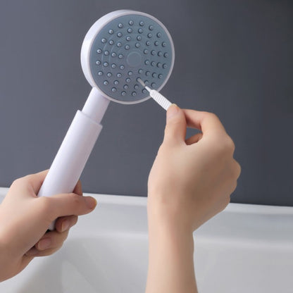 10pcs /Pack Multifunctional Shower Hole Cleaning Brush Anti-Blocking Bath Faucet Washing Tool(White) - Sponges, Cloths & Brushes by buy2fix | Online Shopping UK | buy2fix