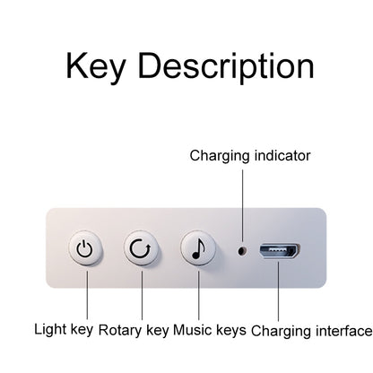 Rotatable Cartoon Atmosphere Projection Lamp Music Night Light, Spec: Bluetooth Remote Model(Deer) - Projection Lamp by buy2fix | Online Shopping UK | buy2fix