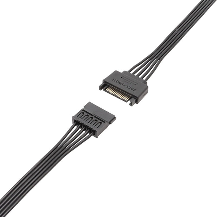 30cm Power Supply SATA 15Pin Male And Female Extension Cable Durable Hard Disk Drive Power Connection Cables - Power Cord by buy2fix | Online Shopping UK | buy2fix