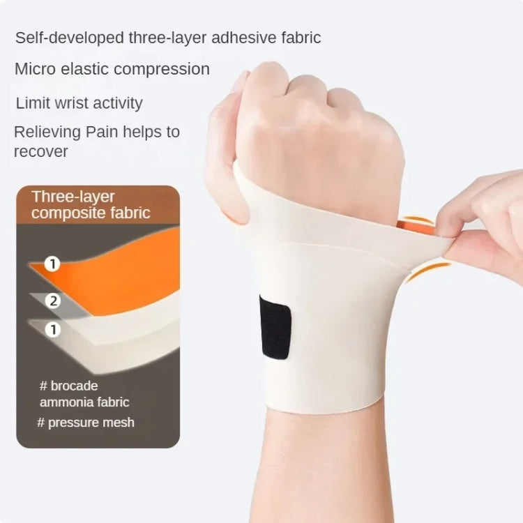 EADEN Thin Badminton Basketball Wrist Straps Wrist Protectors Tendon Sheath Strain Sports Protective Sleeve(Gray Orange) - Sports Safety by EADEN | Online Shopping UK | buy2fix