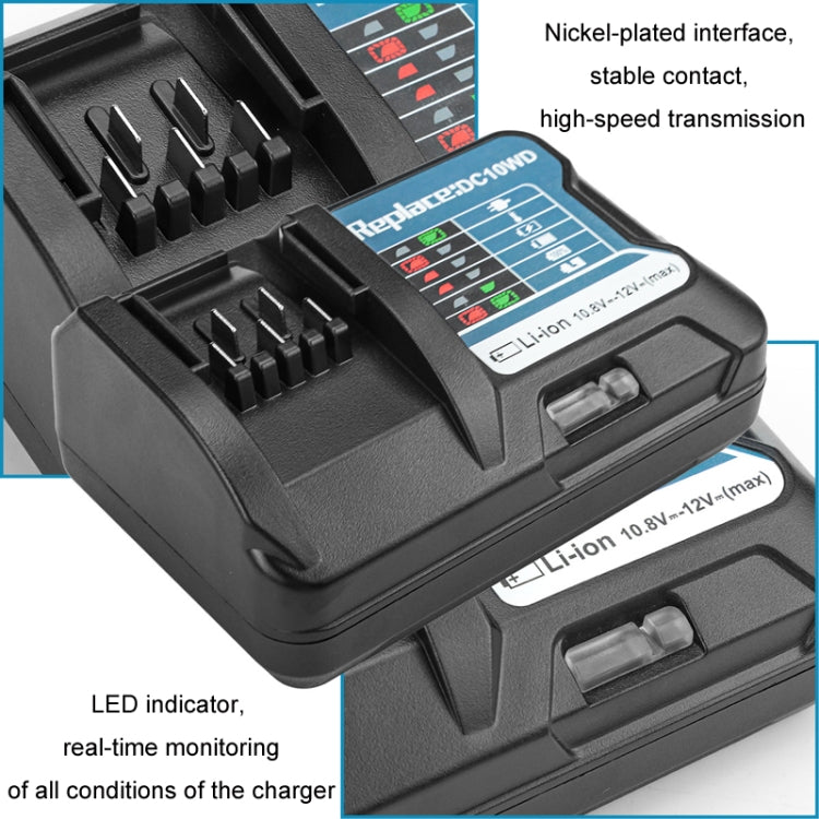 For MAKBL1013 10.8V~12V Lithium Battery Charger, Specification: UK Plug - Electric Saws & Accessories by buy2fix | Online Shopping UK | buy2fix