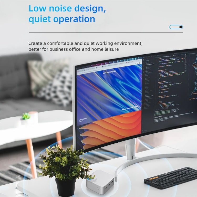 T8Plus Alder Lake-N100 4K Dual Band WIFI Bluetooth Office Game Portable Mini PC, Spec: 16G 1TB US Plug - Windows Mini PCs by buy2fix | Online Shopping UK | buy2fix