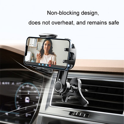 Car Air-conditioning Vent Y-shaped Base Mobile Phone Holder, Color: Ninth Generation Black - Car Holders by buy2fix | Online Shopping UK | buy2fix