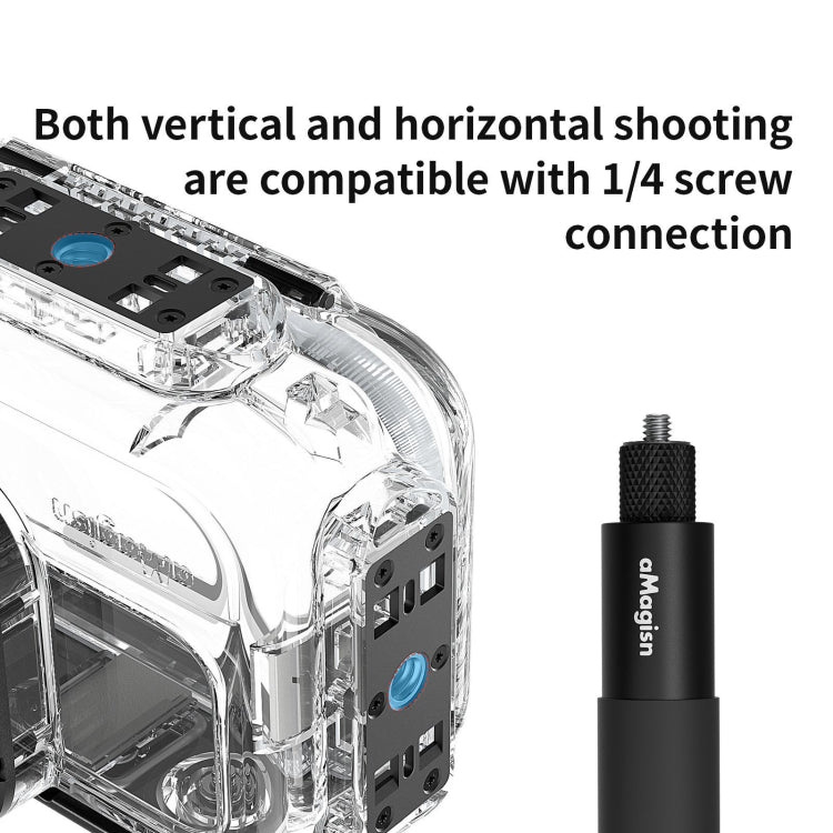 For Insta360 Ace aMagisn Horizontal and Vertical Shooting Dive Shell 60m Waterproof Shell Accessories - Case & Bags by aMagisn | Online Shopping UK | buy2fix