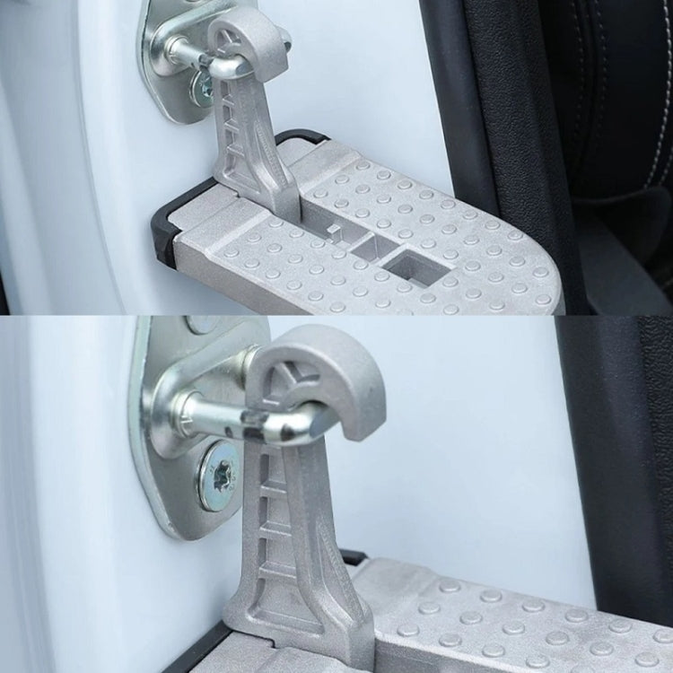 Car Hook Door Foldable Foot Pedal with Safety Hammer(Silver) - Foot Pedal by buy2fix | Online Shopping UK | buy2fix