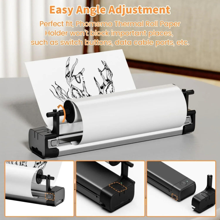 Phomemo M08F Printer Holder For A4 Rolls Thermal Paper - Printer Accessories by Phomemo | Online Shopping UK | buy2fix
