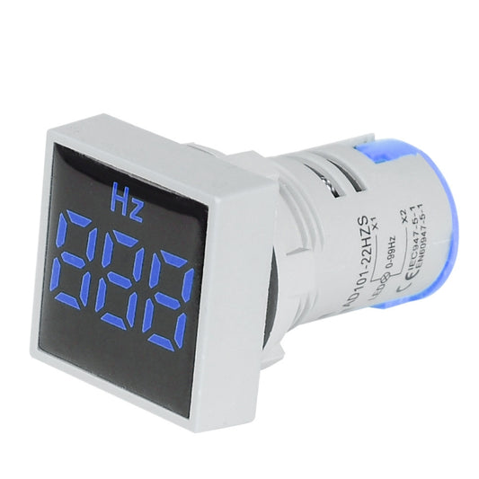 SINOTIMER ST17HZ 22mm Square LED Digital Display 50-75Hz AC Frequency Signal Indicator(03 Blue) - Other Tester Tool by SINOTIMER | Online Shopping UK | buy2fix
