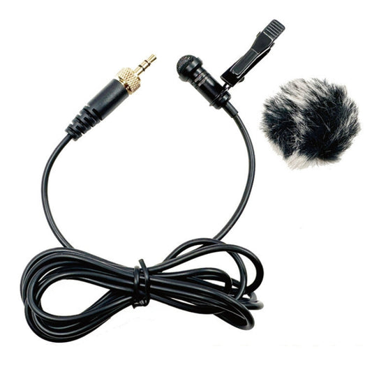 3.5mm Straight Internal Thread Plug Wireless Transmitting Lavalier Microphone, Length: 5m(Rabbit Fur Windproof Cover) - Microphone by buy2fix | Online Shopping UK | buy2fix