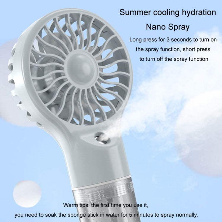 USB Rechargeable Handheld Misting Fan Portable Hydration Electrical Fan(Yellow) - Electric Fans by buy2fix | Online Shopping UK | buy2fix