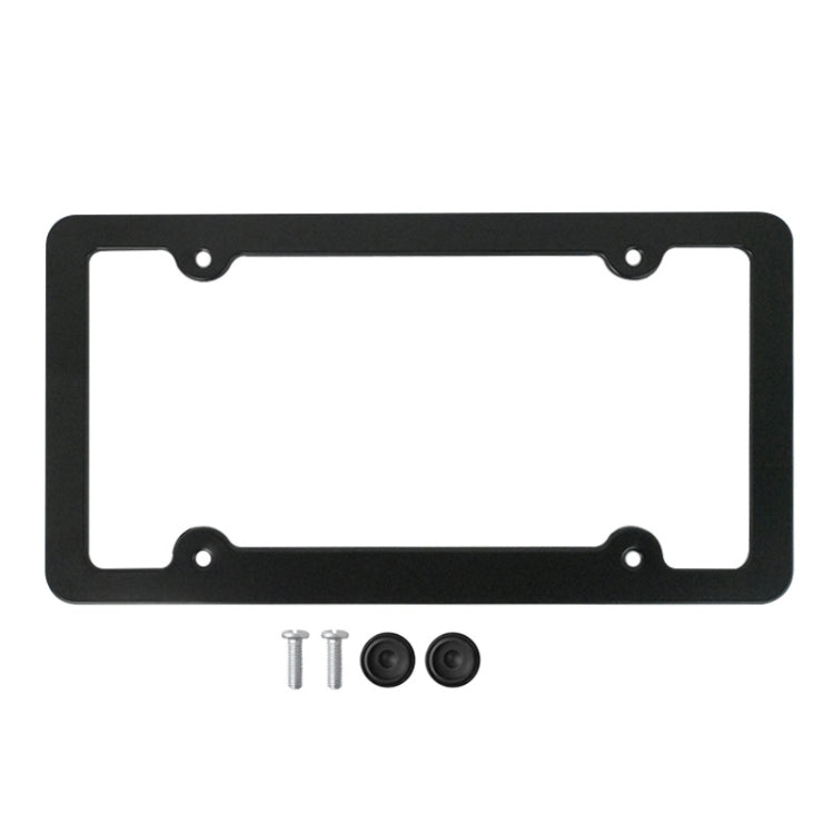 American Standard Aluminum Alloy License Plate Frame Including Accessories, Specification: XC-W059 Tsuna Black - License Plate Covers & Frames by buy2fix | Online Shopping UK | buy2fix