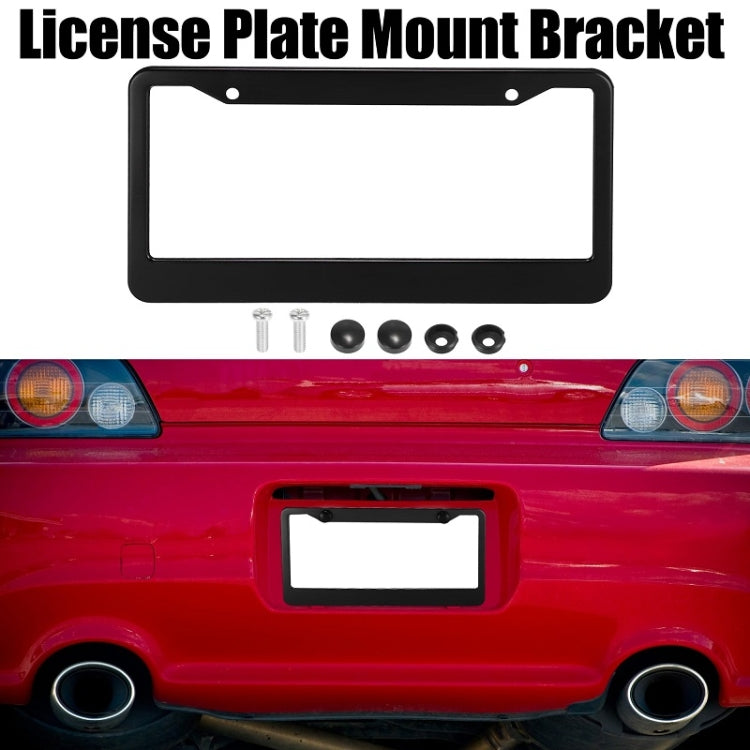 American Standard Aluminum Alloy License Plate Frame Including Accessories, Specification: XC-W059 Tsuna Black - License Plate Covers & Frames by buy2fix | Online Shopping UK | buy2fix
