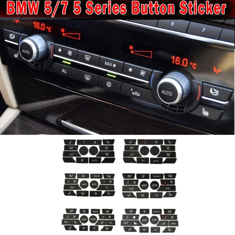 For BMW 5 Series/7 Series/X5/C6/F10/F01/F15 Air Conditioning Button Repair Sticker, Style: C 16pcs No OFF - Decorative Sticker by buy2fix | Online Shopping UK | buy2fix