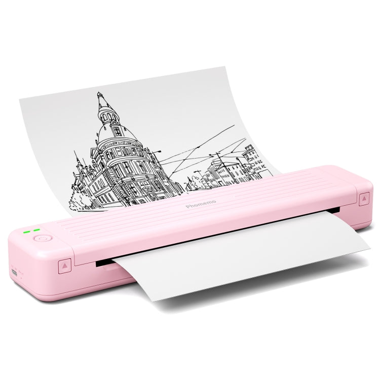 Phomemo P831 Bluetooth Portable Thermal Transfer Printer Support A4 / Letter / A5 / B5 Plain Paper Printing(Pink) - Printer by Phomemo | Online Shopping UK | buy2fix