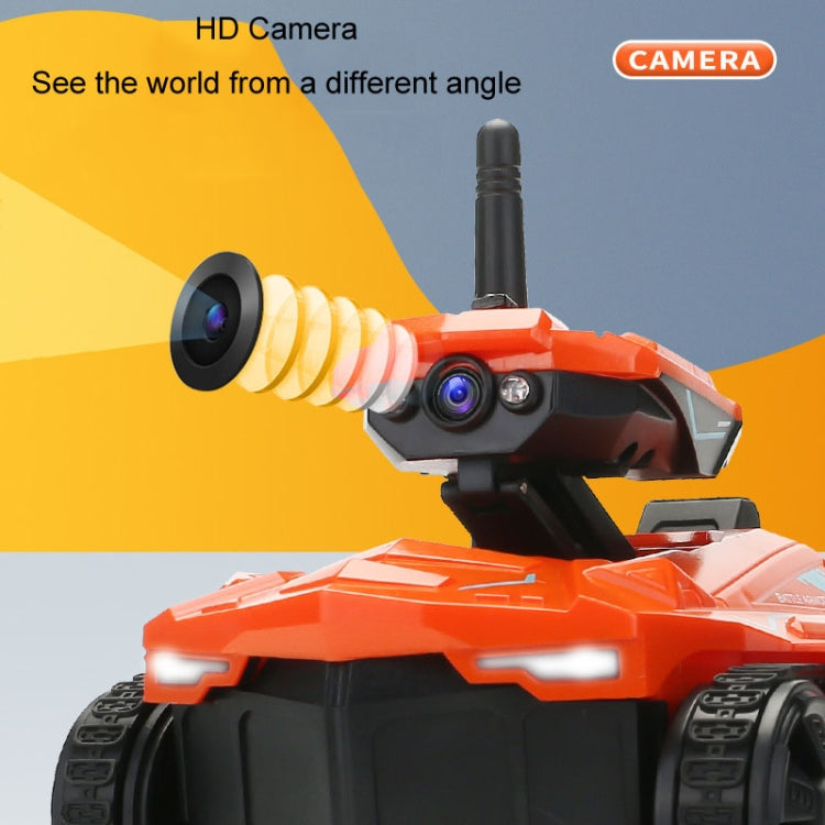 Tank Car Toys 720P HD Camera RC Car With Real-time Surveillance With Remote Controller(Orange) - RC Cars by buy2fix | Online Shopping UK | buy2fix