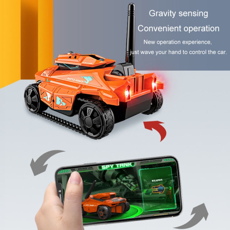 Tank Car Toys 720P HD Camera RC Car With Real-time Surveillance With Remote Controller(Orange) - RC Cars by buy2fix | Online Shopping UK | buy2fix