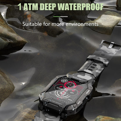 C20Plus 1.81-inch Health Monitoring Waterproof Bluetooth Call Smart Watch, Color: Camouflage Black - Smart Watches by buy2fix | Online Shopping UK | buy2fix