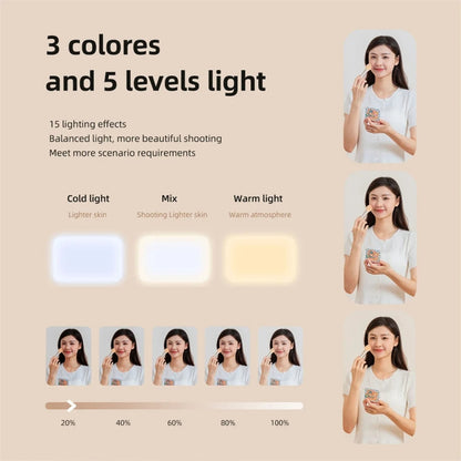 66 LEDs Selfie Fill Light Rechargeable 3 Modes Clip-on Pocket Light For Phone, Laptop, Tablet Meeting(White) - Selfie Light by buy2fix | Online Shopping UK | buy2fix