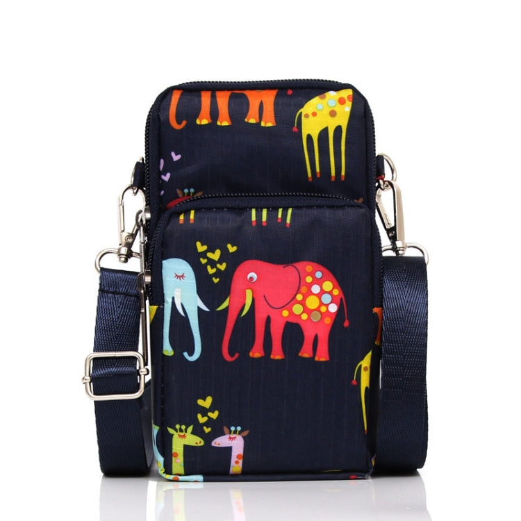 Printed Crossbody Mobile Phone Bag Mini Wallet With Arm Band, Style: Animal Park - Single-shoulder Bags by buy2fix | Online Shopping UK | buy2fix