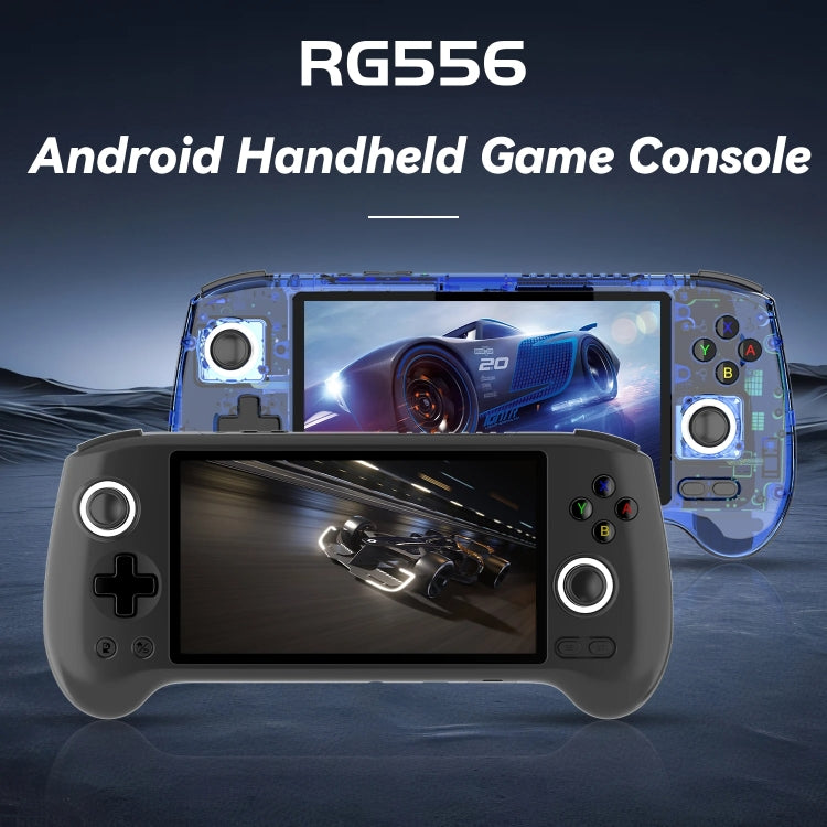 ANBERNIC RG556 Handheld Game Console Android 13 System 5.48-Inch AMOLED Screen WIFI Bluetooth Game Player 128GB+128GB(Black) - Pocket Console by ANBERNIC | Online Shopping UK | buy2fix