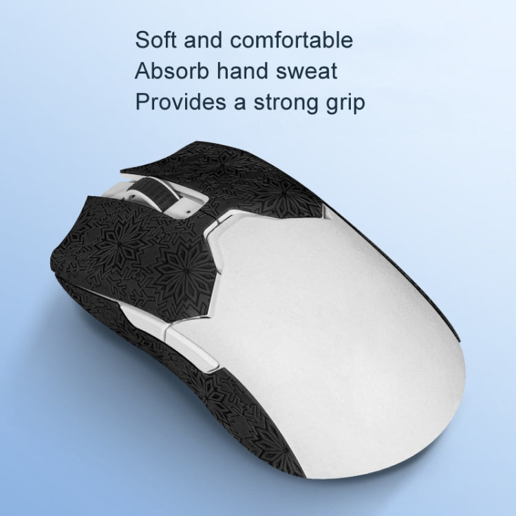 Snowflake Pattern Anti-slip Mouse Stickers For Razer Viper V2 Pro Black Half Surround - Silicone / Sticker by buy2fix | Online Shopping UK | buy2fix