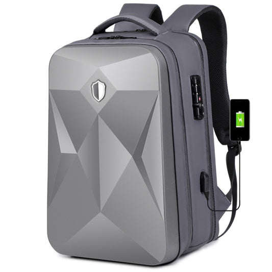 17 inch Password Lock Large Capacity Waterproof Laptop Backpack with USB Port(Dark Gray) - Backpack by buy2fix | Online Shopping UK | buy2fix
