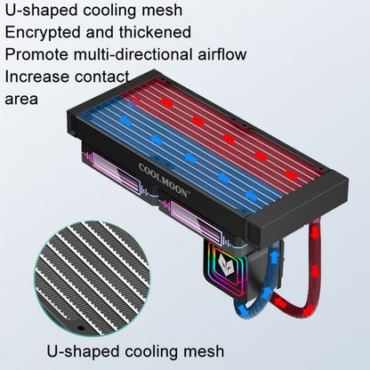 COOLMOON Glacier 240 Water Cooling Radiator Desktop ARGB Multi-Platform Integrated Lens CPU Water Cooling Fan, Color: White - Fan Cooling by COOLMOON | Online Shopping UK | buy2fix
