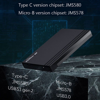 Blueendless MR23S 2.5-inch SATA Mobile Hard Disk Enclosure Tool-free Laptop External SSD, Spec: Type-C - HDD Enclosure by Blueendless | Online Shopping UK | buy2fix