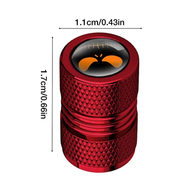 4pcs /Set Lantern Ghost Head Tire Modified Valve Cap(Black) - Tire Valve Caps by buy2fix | Online Shopping UK | buy2fix