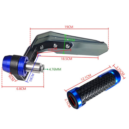 4 In 1 Motorcycle Modification Accessories Horn Windshield Windproof Protective Cover+Handlebar Plastic Throttle Grip Accessories(Blue) - Grips by buy2fix | Online Shopping UK | buy2fix