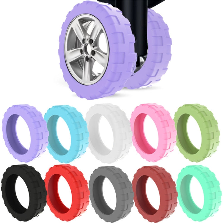 8pcs /Set Luggage Wheel Silicone Protective Cover Swivel Chair Wheel Sound Reducing Cover, Size: Large 5-7cm Wheels(4 Generation Black) - Accessories by buy2fix | Online Shopping UK | buy2fix