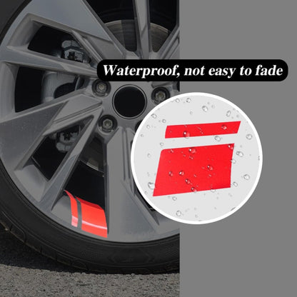 2pairs 18 inch~21 inch Car Reflective Wheel Modification Stickers, Color: 6pcs /Set Yellow - Decorative Sticker by buy2fix | Online Shopping UK | buy2fix