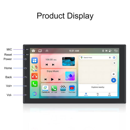 7inch Android 13.0 Dual Butt Universal Wireless Carplay Car Navigation Center Control All-In-One Monitor(Standard+AHD Camera) - Car MP3 & MP4 & MP5 by buy2fix | Online Shopping UK | buy2fix