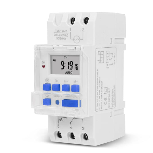 SINOTIMER TM919A-3 24V 16A Din Rail Mount Digital Timer Switch Microcomputer Weekly Programmable Time Relay Control - Switch by SINOTIMER | Online Shopping UK | buy2fix