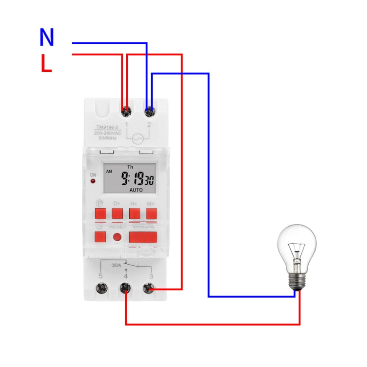 SINOTIMER TM919B-4 12V 30A Programmable Digital Timer Switch Automatic Cycle Timing Controller - Switch by SINOTIMER | Online Shopping UK | buy2fix