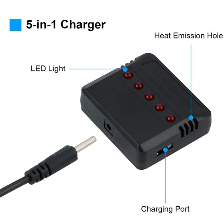 One To Five 3.7V Lithium Battery USB Charger For X5C Aircraf(XH2.54 Port) - Charger by buy2fix | Online Shopping UK | buy2fix