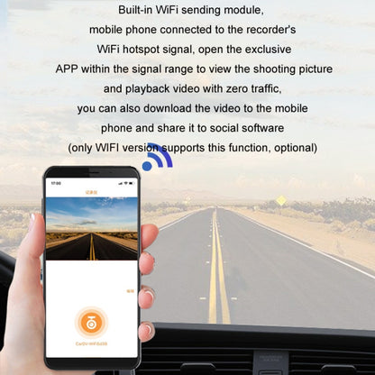Android ADAS HD Night Vision 1080P USB Driving Recorder, Model: Single Lens WIFI Version(32G Memory Card) - Car DVRs by buy2fix | Online Shopping UK | buy2fix