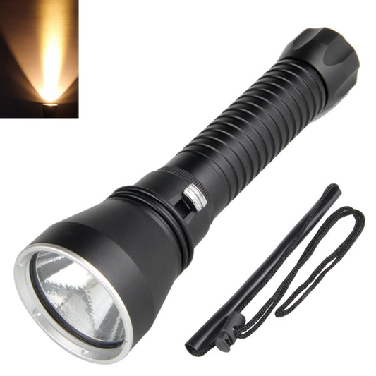 XHP70.2  Diving Flashlight 3000 Lumens IPX8 Waterproof Underwater 80m 5000mAh x 2 Yellow Light - Diving Flashlight by buy2fix | Online Shopping UK | buy2fix