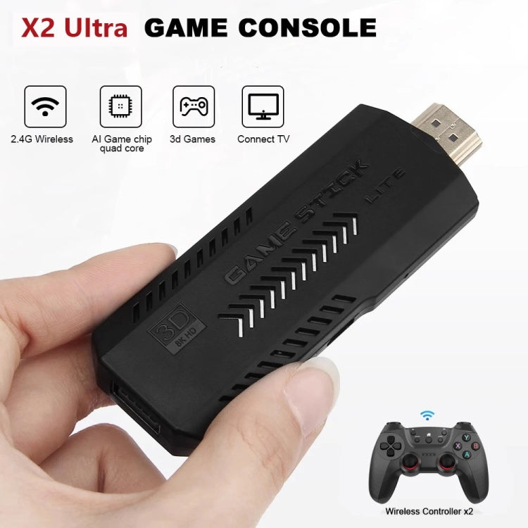 X2 Ultra Video Game Stick Console With 2.4G Double Wireless Controller 256GB - Pocket Console by buy2fix | Online Shopping UK | buy2fix