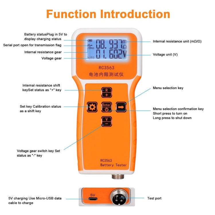 High-Precision Battery Voltage Internal Resistance Tester, Specifications: Host - Battery & Resistance Tester by buy2fix | Online Shopping UK | buy2fix