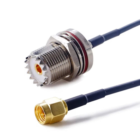 15cm SMA Male To SO239 UHF Female Coaxial RF Cable RG174 Coaxial Connector - Connectors by buy2fix | Online Shopping UK | buy2fix