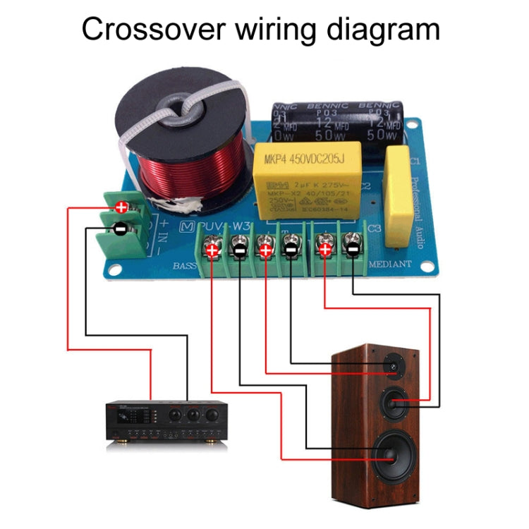 PUV-W3 High Medium And Low 3-Way Audio Crossover Home Cinema Speaker Divider, Style: B Model - Audio Crossover by buy2fix | Online Shopping UK | buy2fix