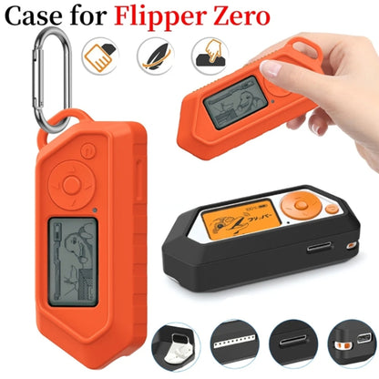 For Flipper Zero Electronic Pet Game Console Cover Anti-slip Silicone Protective Case(Orange) - Accessories by buy2fix | Online Shopping UK | buy2fix