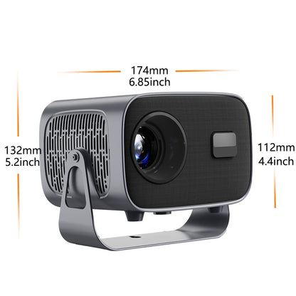 4K Smart Android Portable Projector EU Plug - Mini Projector by buy2fix | Online Shopping UK | buy2fix