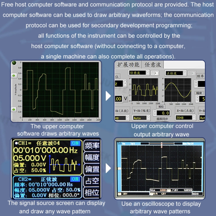 JUNTEK Programmable Dual-Channel DDS Function Arbitrary Waveform Signal Generator, Frequency: 15MHz(EU Plug) - Other Tester Tool by buy2fix | Online Shopping UK | buy2fix