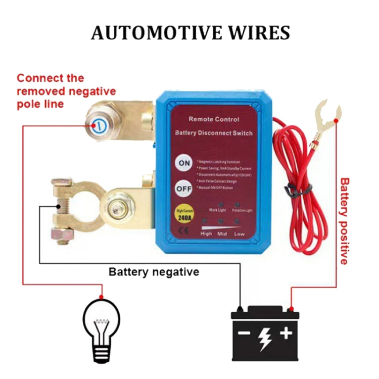 Car Battery Disconnectors Remote Control Smart Disconnect Switch, Style: Intelligent With Digtal Display - Relays by buy2fix | Online Shopping UK | buy2fix