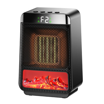 E03 Desktop PTC Heater Dynamic Flame Light Warmer UK Plug - Electric Heaters by buy2fix | Online Shopping UK | buy2fix